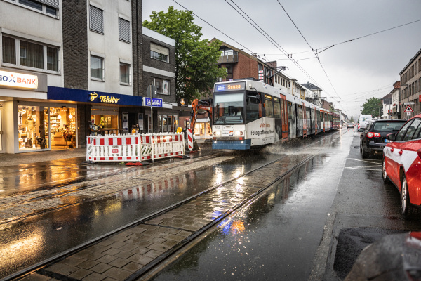 Stadtbahn an der Hauptstraße in Brackwede