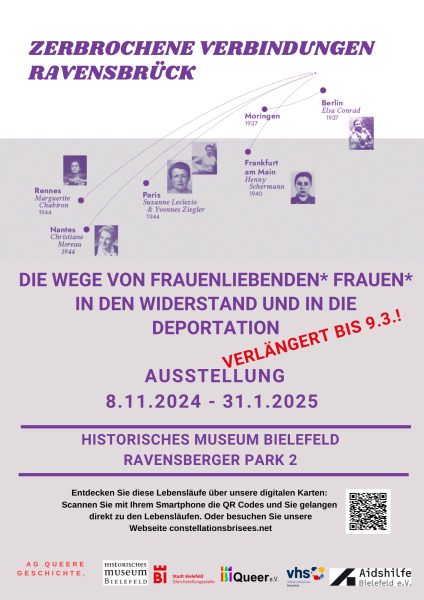 Plakat Ausstellung Zerbrochene Verbindungen Ravensbrück 